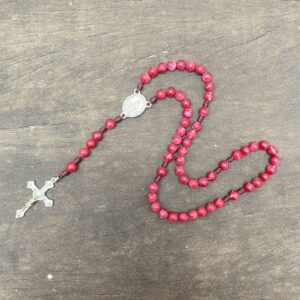 Terço Nossa Senhora das Graças Agilis 8mm - Vinho e Vermelho