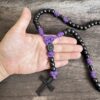 Terço de São José Virtus Mistérios em Cruz - Roxo e Preto