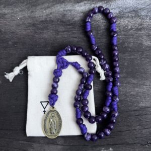Terço 7 Mistérios Nossa Senhora das Lágrimas Virtus - Roxo